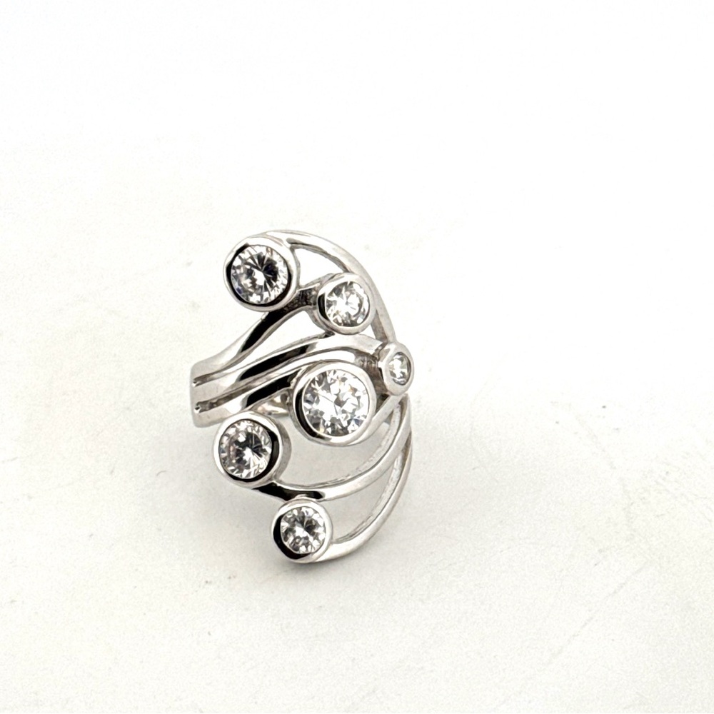 Stunning 925 Sterling Silver Constellation style silver statement ring 8.4G - Picture 7 of 16